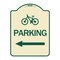 Signmission Bicycle Symbol Parking Left Arrow Heavy-Gauge Aluminum Architectural Sign, 24" x 18", TG-1824-24316 A-DES-TG-1824-24316 - alternate 1